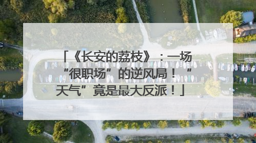 《长安的荔枝》：一场“很职场”的逆风局！“天气”竟是最大反派！