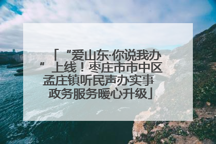 “爱山东·你说我办”上线！枣庄市市中区孟庄镇听民声办实事 政务服务暖心升级