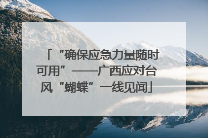 “确保应急力量随时可用”——广西应对台风“蝴蝶”一线见闻