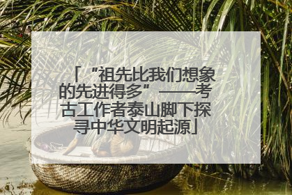 “祖先比我们想象的先进得多”——考古工作者泰山脚下探寻中华文明起源