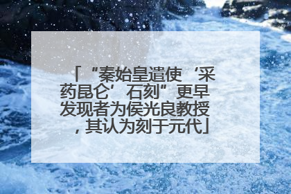“秦始皇遣使‘采药昆仑’石刻”更早发现者为侯光良教授，其认为刻于元代