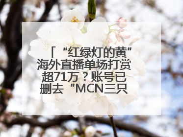 “红绿灯的黄”海外直播单场打赏超71万？账号已删去“MCN三只羊”标识