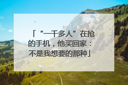 “一千多人”在抢的手机，他买回家：不是我想要的那种