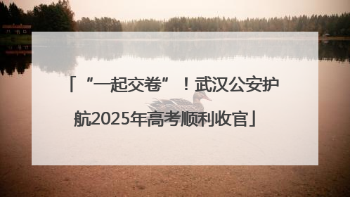 “一起交卷”！武汉公安护航2025年高考顺利收官