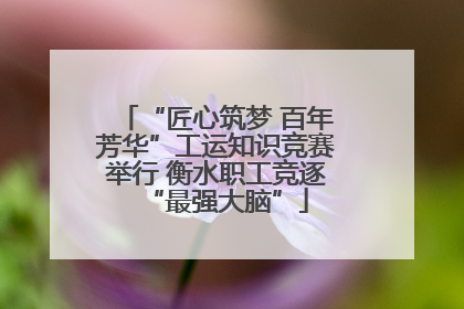 “匠心筑梦 百年芳华”工运知识竞赛举行 衡水职工竞逐“最强大脑”