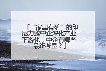 “家里有矿”的印尼力邀中企深化产业下游化，中企有哪些最新考量？