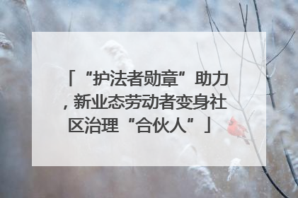 “护法者勋章”助力，新业态劳动者变身社区治理“合伙人”