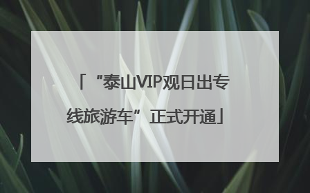 “泰山VIP观日出专线旅游车”正式开通