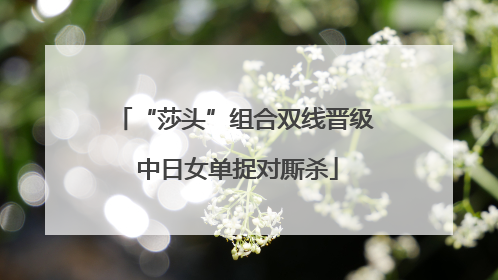 “莎头”组合双线晋级 中日女单捉对厮杀