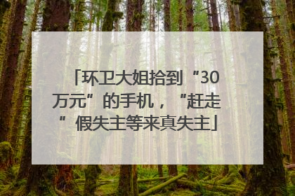环卫大姐拾到“30万元”的手机，“赶走”假失主等来真失主