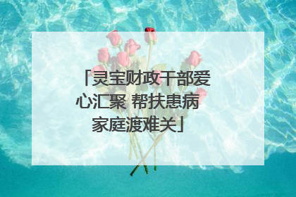 灵宝财政干部爱心汇聚 帮扶患病家庭渡难关