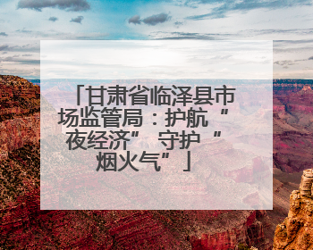 甘肃省临泽县市场监管局：护航“夜经济” 守护“烟火气”