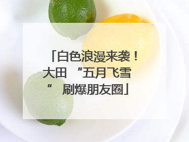 白色浪漫来袭！大田 “五月飞雪” 刷爆朋友圈