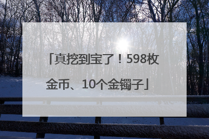 真挖到宝了！598枚金币、10个金镯子
