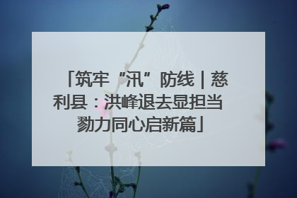 筑牢“汛”防线｜慈利县：洪峰退去显担当 勠力同心启新篇