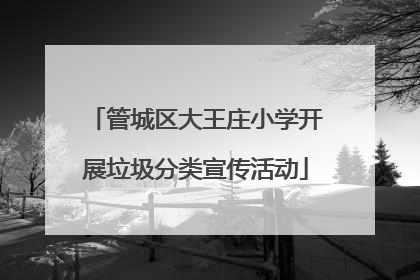 管城区大王庄小学开展垃圾分类宣传活动