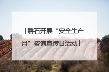 磐石开展“安全生产月”咨询宣传日活动