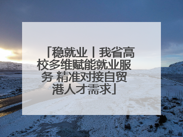 稳就业丨我省高校多维赋能就业服务 精准对接自贸港人才需求
