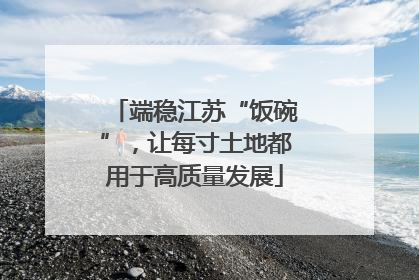 端稳江苏“饭碗”，让每寸土地都用于高质量发展