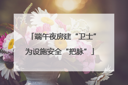 端午夜房建“卫士”为设施安全“把脉”