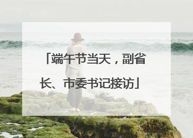 端午节当天，副省长、市委书记接访