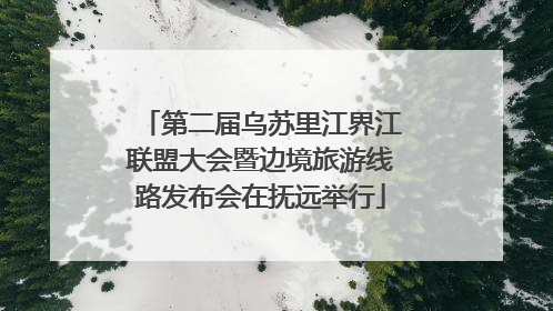第二届乌苏里江界江联盟大会暨边境旅游线路发布会在抚远举行