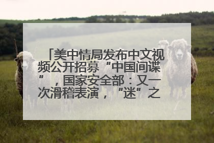 美中情局发布中文视频公开招募“中国间谍”，国家安全部：又一次滑稽表演，“迷”之操作沦为国际笑柄