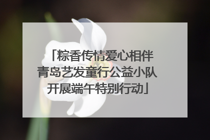 粽香传情爱心相伴 青岛艺发童行公益小队开展端午特别行动