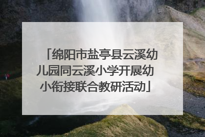 绵阳市盐亭县云溪幼儿园同云溪小学开展幼小衔接联合教研活动