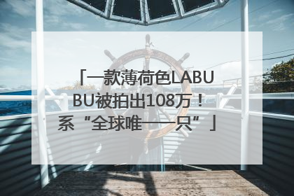 一款薄荷色LABUBU被拍出108万！系“全球唯一一只”