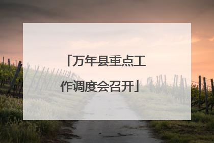 万年县重点工作调度会召开
