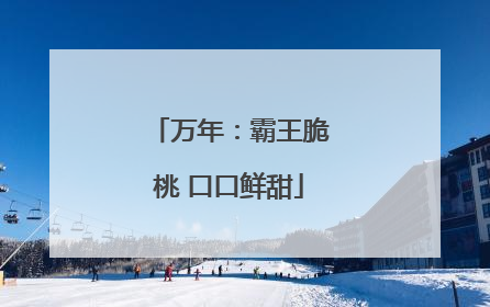 万年：霸王脆桃 口口鲜甜