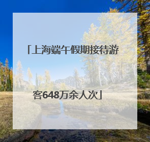 上海端午假期接待游客648万余人次