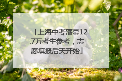 上海中考落幕12.7万考生参考，志愿填报后天开始