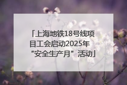 上海地铁18号线项目工会启动2025年“安全生产月”活动