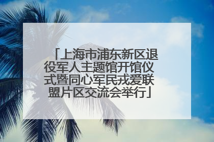 上海市浦东新区退役军人主题馆开馆仪式暨同心军民戎爱联盟片区交流会举行