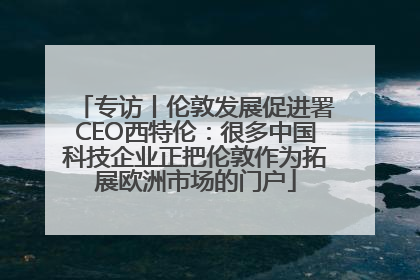 专访丨伦敦发展促进署CEO西特伦：很多中国科技企业正把伦敦作为拓展欧洲市场的门户