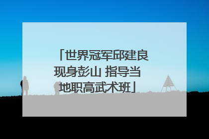世界冠军邱建良现身彭山 指导当地职高武术班