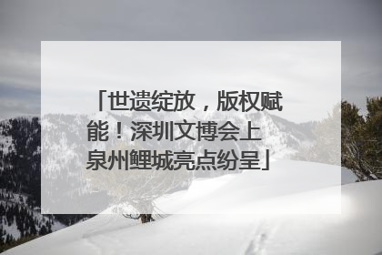 世遗绽放，版权赋能！深圳文博会上 泉州鲤城亮点纷呈