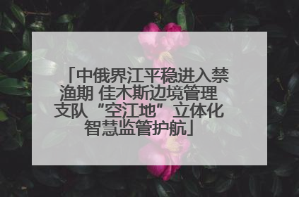 中俄界江平稳进入禁渔期 佳木斯边境管理支队“空江地”立体化智慧监管护航
