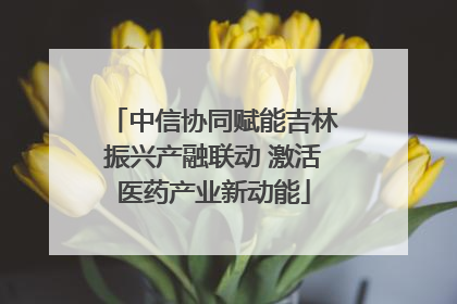 中信协同赋能吉林振兴产融联动 激活医药产业新动能