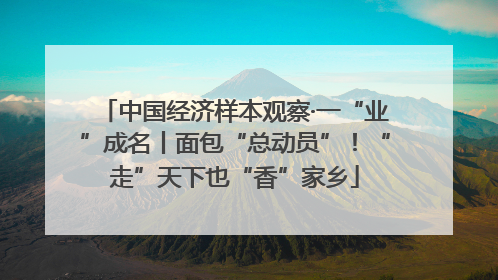 中国经济样本观察·一“业”成名丨面包“总动员”！“走”天下也“香”家乡
