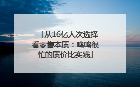从16亿人次选择看零售本质：鸣鸣很忙的质价比实践