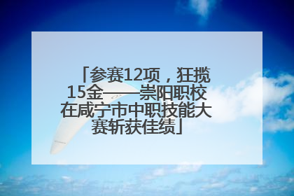 参赛12项，狂揽15金——崇阳职校在咸宁市中职技能大赛斩获佳绩