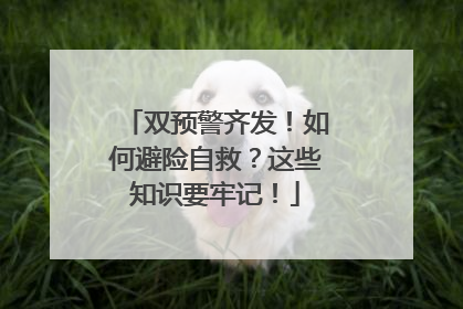 双预警齐发！如何避险自救？这些知识要牢记！