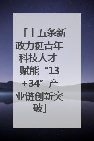 十五条新政力挺青年科技人才 赋能“13+34”产业链创新突破