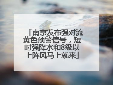 南京发布强对流黄色预警信号，短时强降水和8级以上阵风马上就来