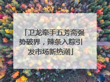 卫龙牵手五芳斋强势破界，辣条入粽引发市场新热潮