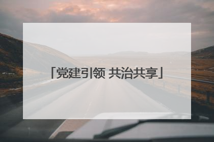 党建引领 共治共享