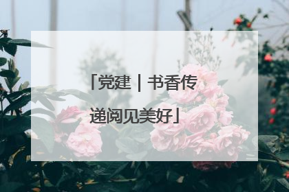 党建｜书香传递阅见美好